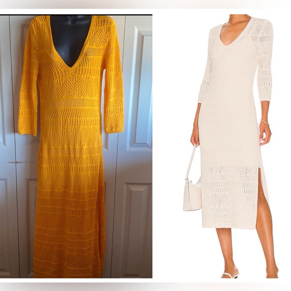Rag & Bone NWT Long Sleeve Vneck Detachable Slip Open Knit Coverup/Dress medium
